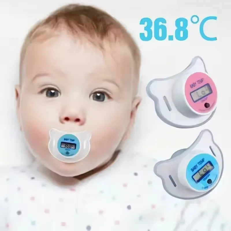 LCD Children's Health Safety Care Nipple Medical Silicone Pacifier Digital Thermometer for Baby Temperature Measuring Instrument