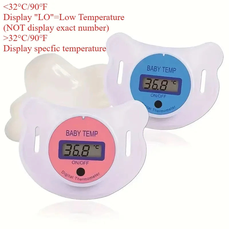 LCD Children's Health Safety Care Nipple Medical Silicone Pacifier Digital Thermometer for Baby Temperature Measuring Instrument