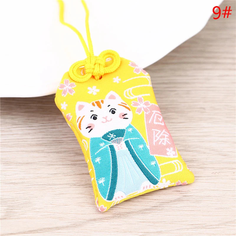 Japanese Prayer Omamori Pray Fortune Beauty Health Safety Lucky Charms Wealth Bag Guard Talisman Pendant Keychain Couple Gift