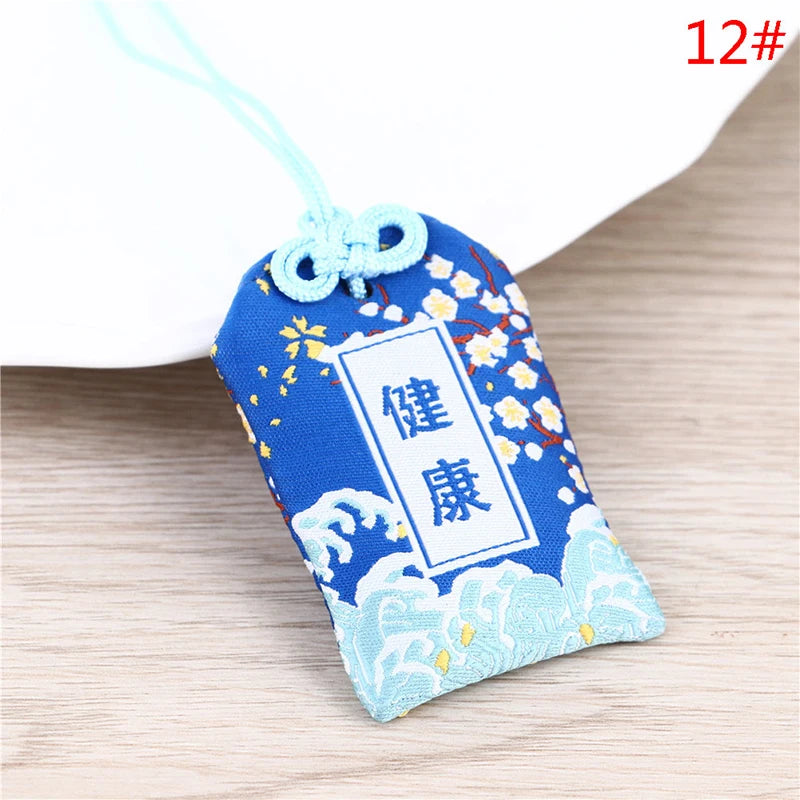 Japanese Prayer Omamori Pray Fortune Beauty Health Safety Lucky Charms Wealth Bag Guard Talisman Pendant Keychain Couple Gift