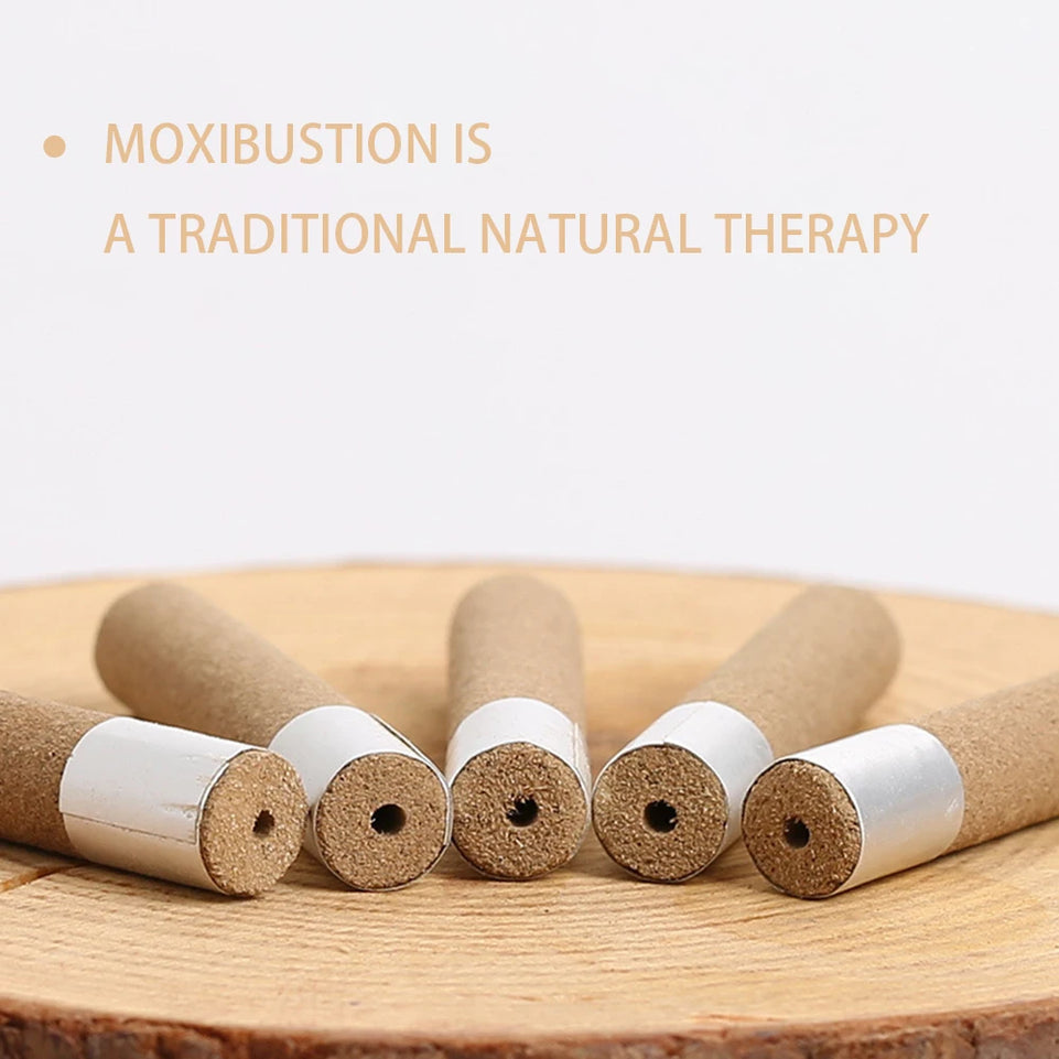 100pcs Moxas Acupuncture Stick Detoxificatio Replaceable Moxibustion Burning Tube Natural Therapy Health Safety for Beauty Salon