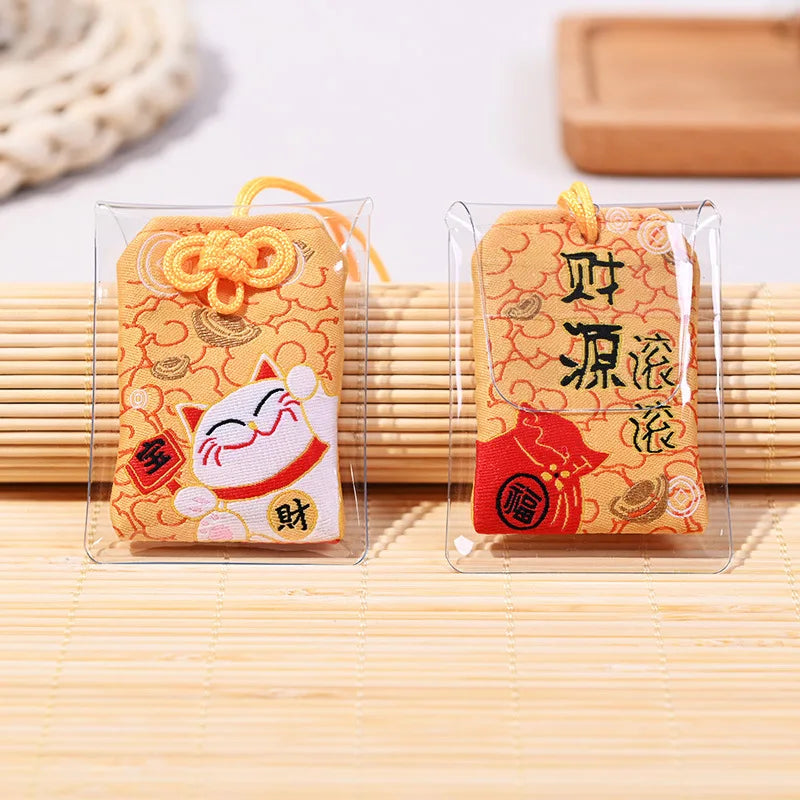 Japanese Amulet Talisman Pray Fortune Beauty Health Safety Lucky Charms Wealth Bag Guard Talisman Pendant Keychain Couple Gift
