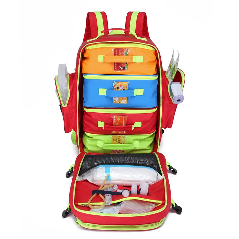 First Aid Kits Empty Emergency Backpacks First Responder Medical Supplies Trauma Bag for Disaster Relief Field Trips Camping