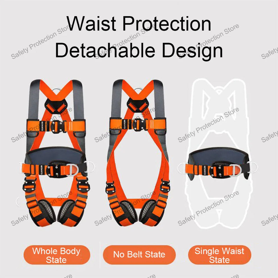 Full Body High Altitude Work Safety Harness Five-point Safety Belt Outdoor Climbing Training Construction Protective Equipment