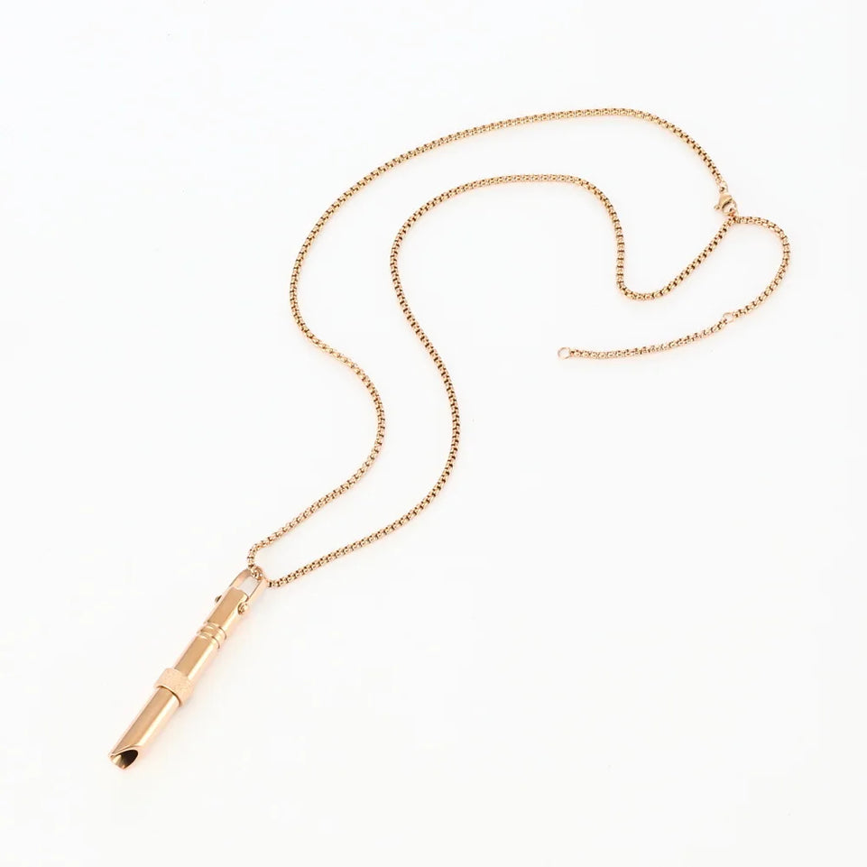 Mindfulness Breathing Necklace Stress Relief Stainless Steel Necklace for Deep Breathing Reminder, Anxiety Reducer for Women Men
