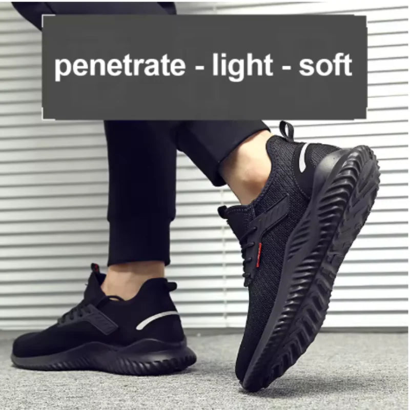 Men's safety shoes are characterized by steel toe protection, impact resistance, good breathability, durability and safety.