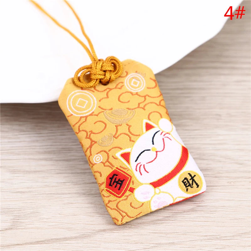 Japanese Prayer Omamori Pray Fortune Beauty Health Safety Lucky Charms Wealth Bag Guard Talisman Pendant Keychain Couple Gift