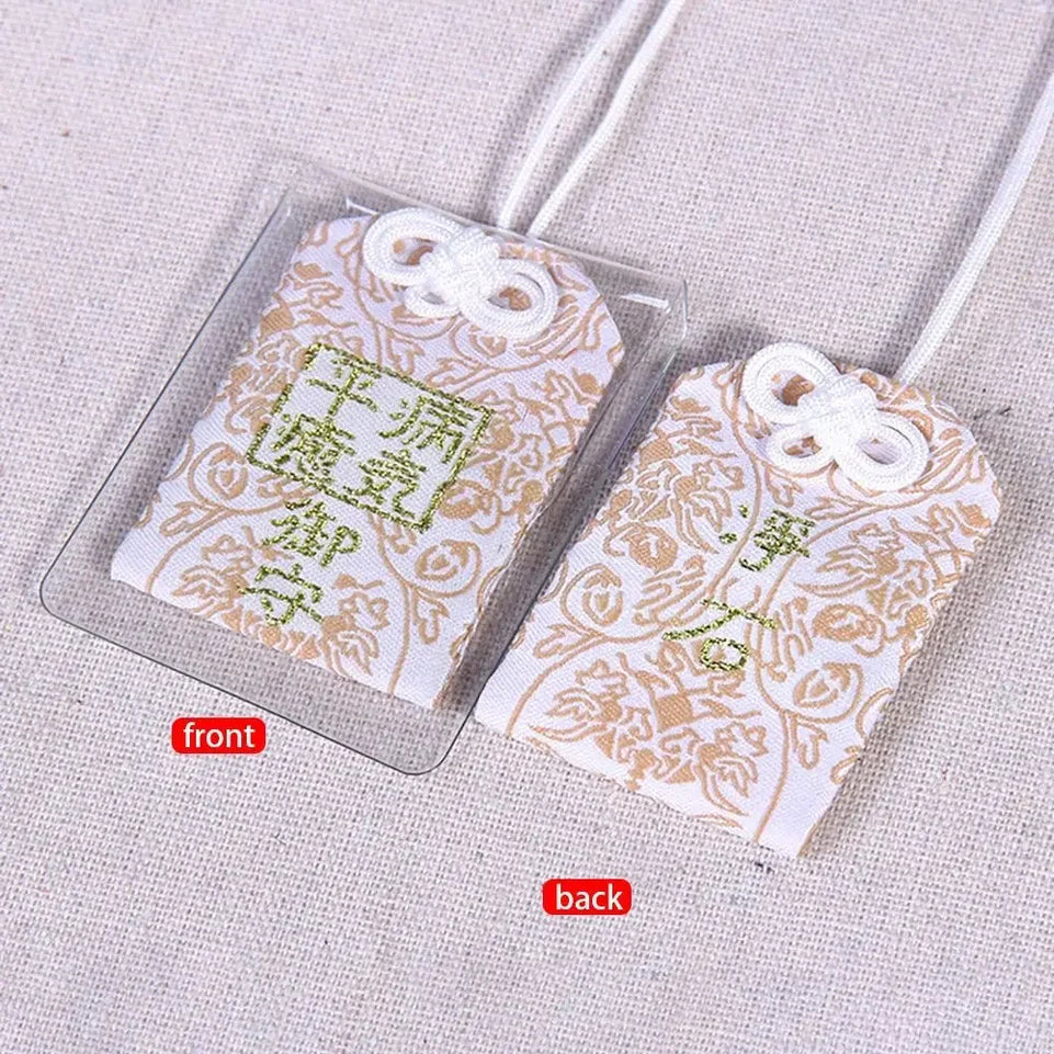 1PC Japanese Prayer Omamori Pray Fortune Beauty Health Safety Lucky Charms Wealth Bag Guard Pendant Keychain Couple Gift
