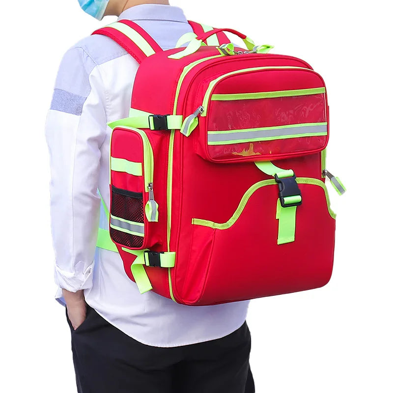 First Aid Kits Empty Emergency Backpacks First Responder Medical Supplies Trauma Bag for Disaster Relief Field Trips Camping