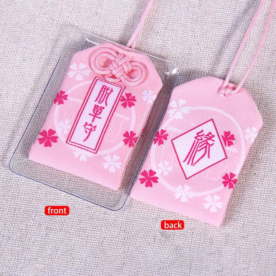 1Pcs New Japanese Prayer Omamori Pray Fortune Beauty Health Safety Lucky Charms Wealth Bag Guard Pendant Keychain Couple Gift