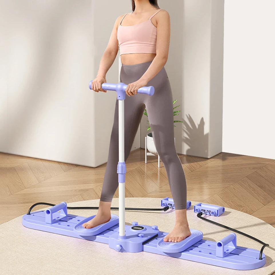 Portable Ski Machine for Fitness Home Workout Durable Cross-Training Exercise Equipment for Full Body Cardio Workout Gym
