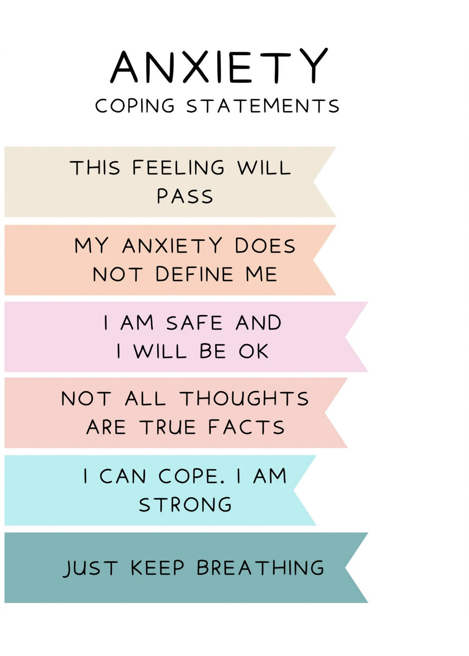 Mental Health Anxiety Relief Psychology Wall Art Canvas Painting Posters Prints Wall Picture for Clinic Therapy Office Decor