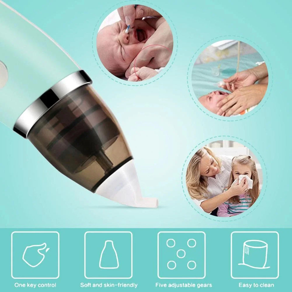 MAMIJOY New Electric Baby Nasal Aspirator Electric Nose Cleaner Sniffling Equipment Safe Hygienic Nose Snot Cleaner For Newborns