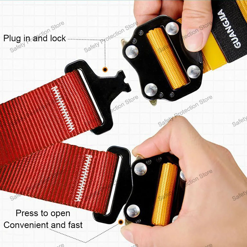 Full Body High Altitude Work Safety Harness Five-point Safety Belt Outdoor Climbing Training Construction Protective Equipment