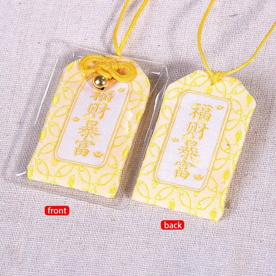 1PC Japanese Prayer Omamori Pray Fortune Beauty Health Safety Lucky Charms Wealth Bag Guard Pendant Keychain Couple Gift