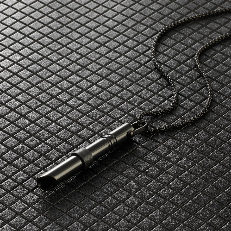 Mindfulness Breathing Necklace Stress Relief Stainless Steel Necklace for Deep Breathing Reminder, Anxiety Reducer for Women Men