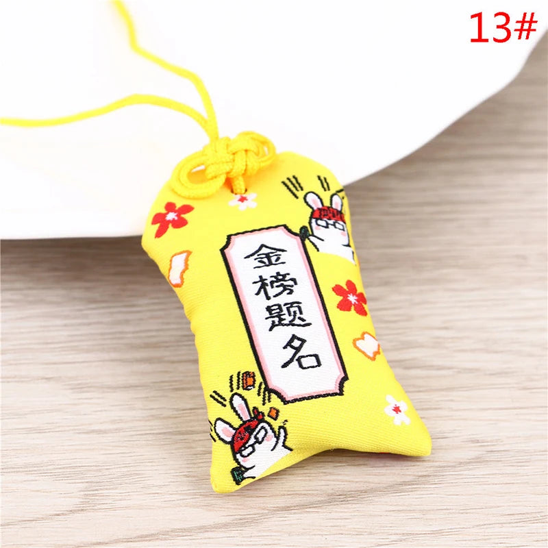 Japanese Prayer Omamori Pray Fortune Beauty Health Safety Lucky Charms Wealth Bag Guard Talisman Pendant Keychain Couple Gift