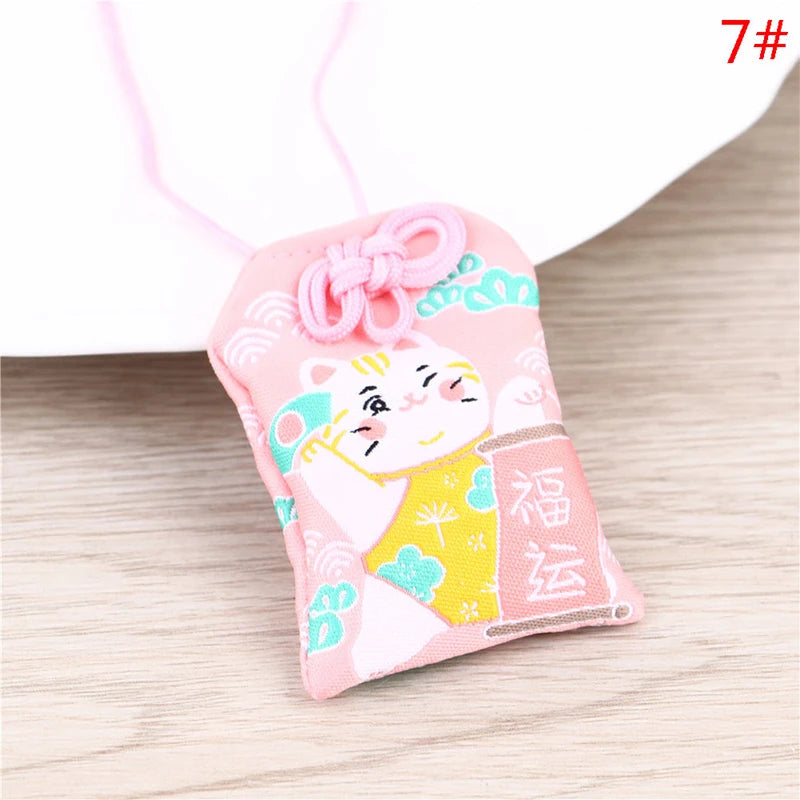 Japanese Prayer Omamori Pray Fortune Beauty Health Safety Lucky Charms Wealth Bag Guard Talisman Pendant Keychain Couple Gift