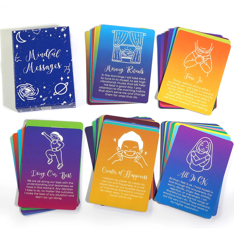 Mindful Messages Cards Daily Inspiration Deck Positive Affirmations Included Spiritual Tool for Self Care and Mindfulness Beauti