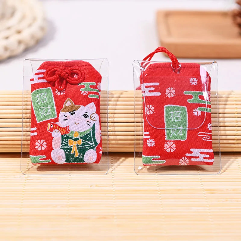 Japanese Amulet Talisman Pray Fortune Beauty Health Safety Lucky Charms Wealth Bag Guard Talisman Pendant Keychain Couple Gift
