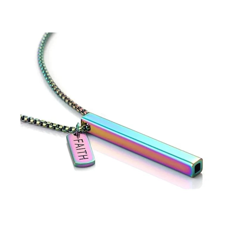 New Stainless Steel Mindfulness Meditation Pendant Adjusts Breathing Relieves Stress Relieves Anxiety Quit Smoking Yoga Necklace