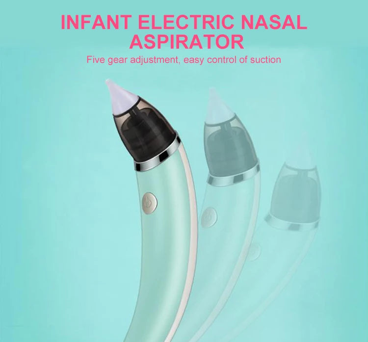 MAMIJOY New Electric Baby Nasal Aspirator Electric Nose Cleaner Sniffling Equipment Safe Hygienic Nose Snot Cleaner For Newborns