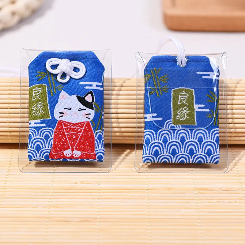 Japanese Amulet Talisman Pray Fortune Beauty Health Safety Lucky Charms Wealth Bag Guard Talisman Pendant Keychain Couple Gift