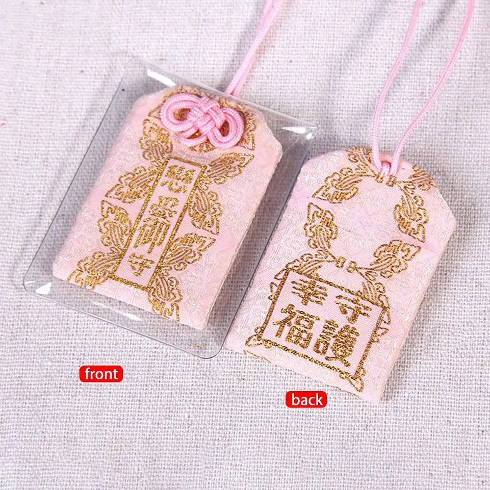 1Pcs New Japanese Prayer Omamori Pray Fortune Beauty Health Safety Lucky Charms Wealth Bag Guard Pendant Keychain Couple Gift