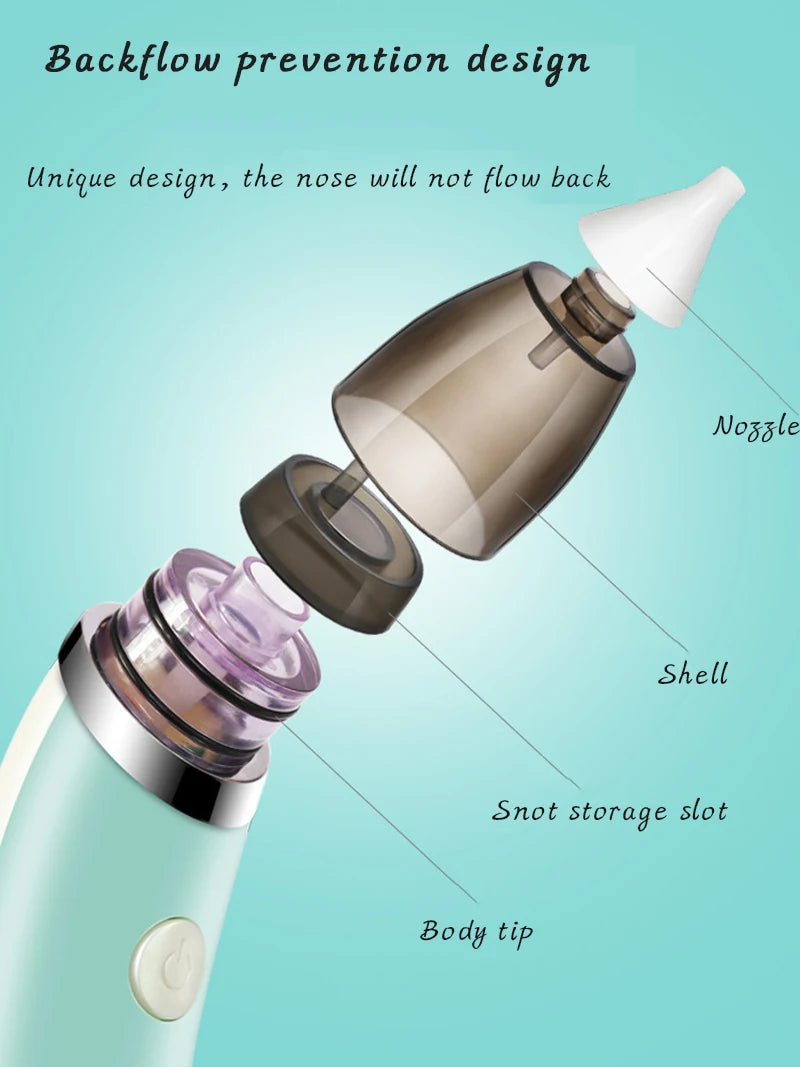MAMIJOY New Electric Baby Nasal Aspirator Electric Nose Cleaner Sniffling Equipment Safe Hygienic Nose Snot Cleaner For Newborns