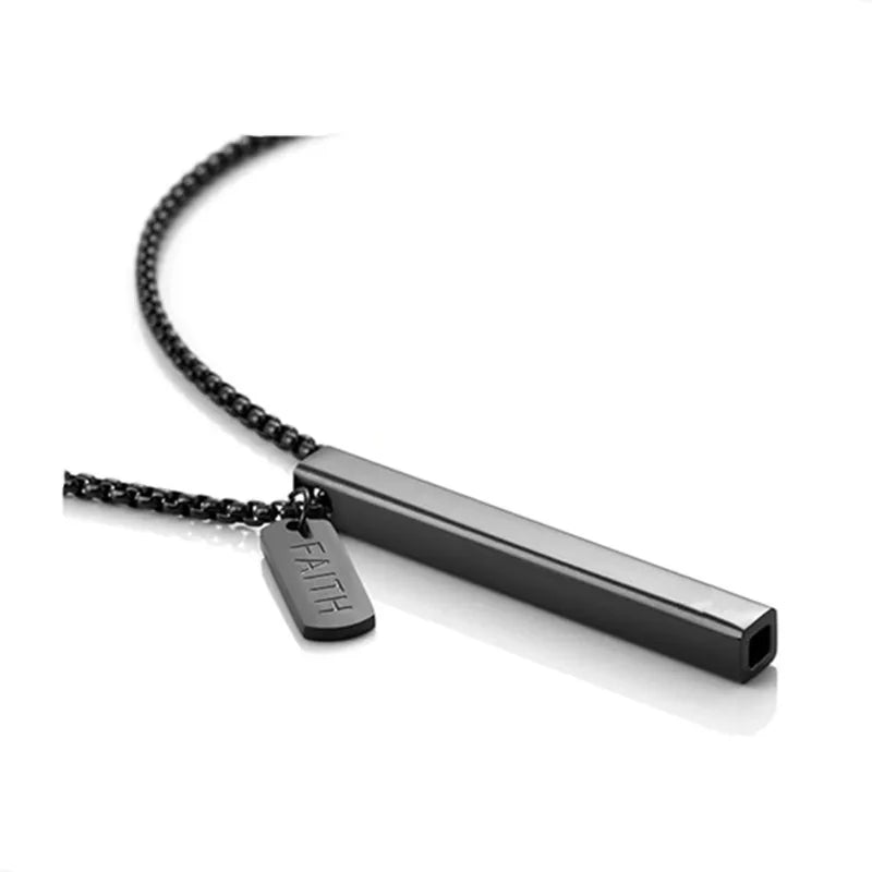 New Stainless Steel Mindfulness Meditation Pendant Adjusts Breathing Relieves Stress Relieves Anxiety Quit Smoking Yoga Necklace