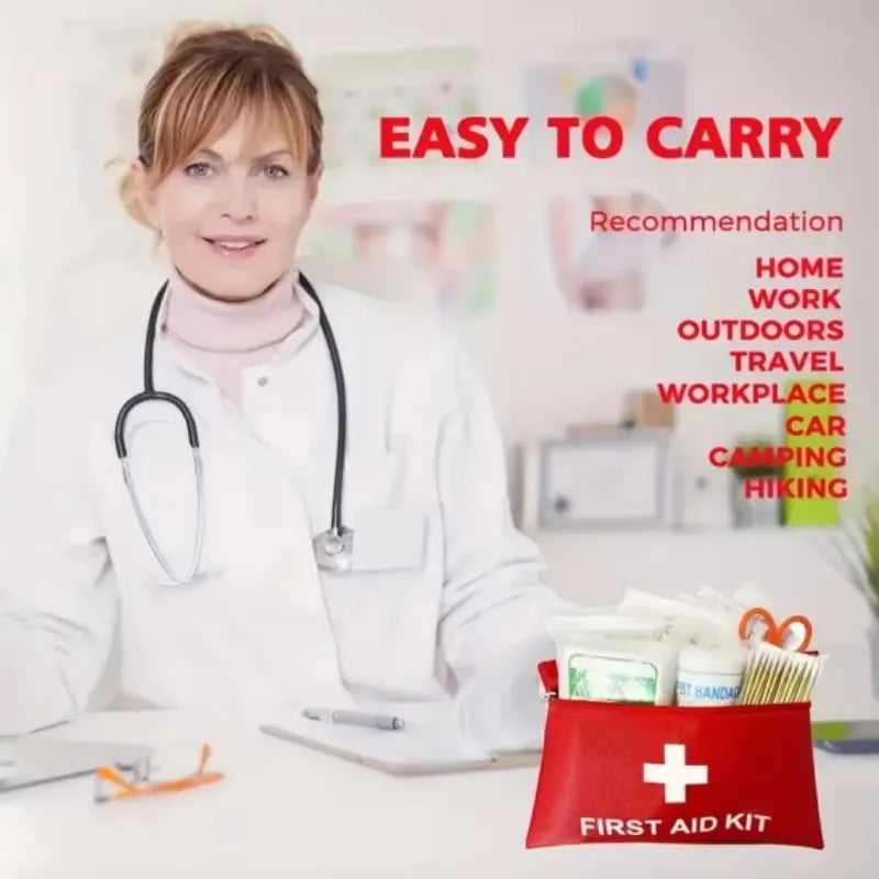 14pcs Small First Aid Kit For Emergency, Home, Camping, Travel,Sports, Office, Outdoor, Car, School Emergency Medical supplies F