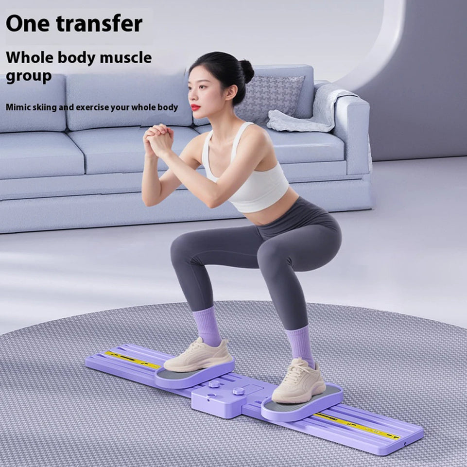 Portable Ski Machine for Fitness Home Workout Durable Cross-Training Exercise Equipment for Full Body Cardio