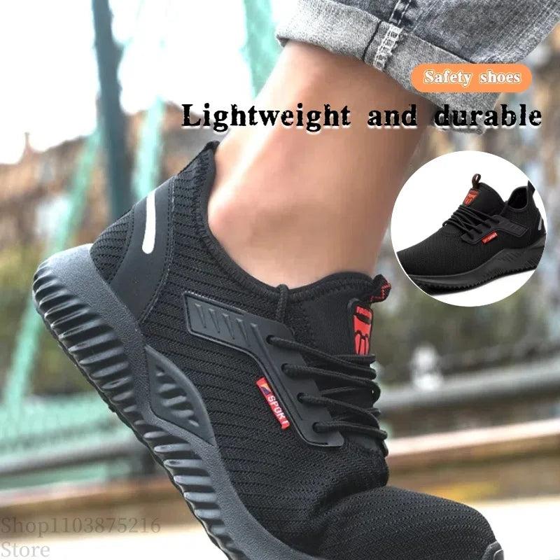 Men's safety shoes are characterized by steel toe protection, impact resistance, good breathability, durability and safety.