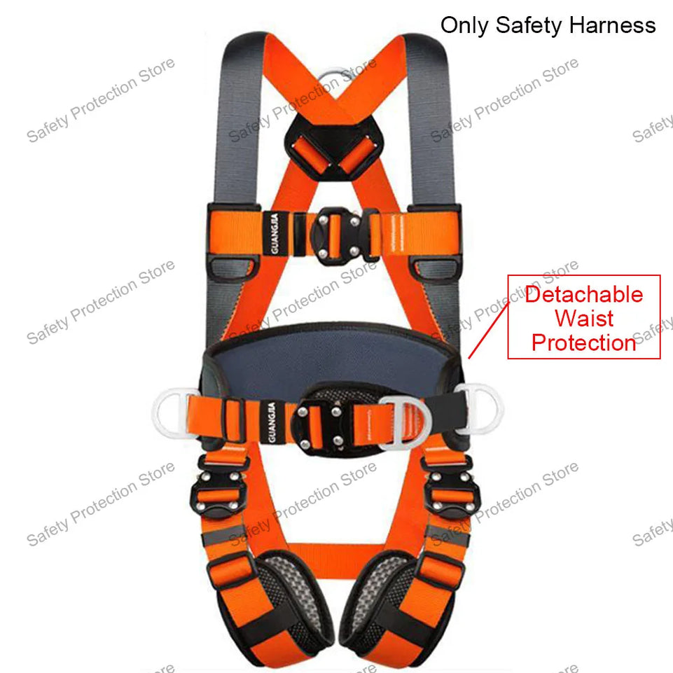 Full Body High Altitude Work Safety Harness Five-point Safety Belt Outdoor Climbing Training Construction Protective Equipment