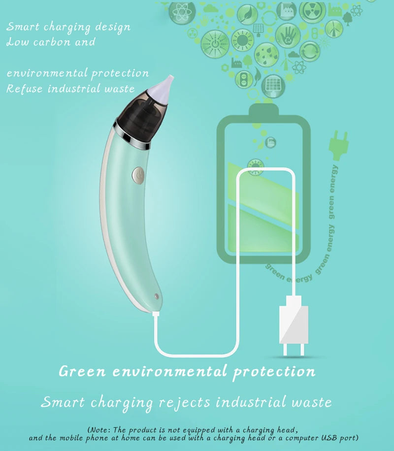 MAMIJOY New Electric Baby Nasal Aspirator Electric Nose Cleaner Sniffling Equipment Safe Hygienic Nose Snot Cleaner For Newborns
