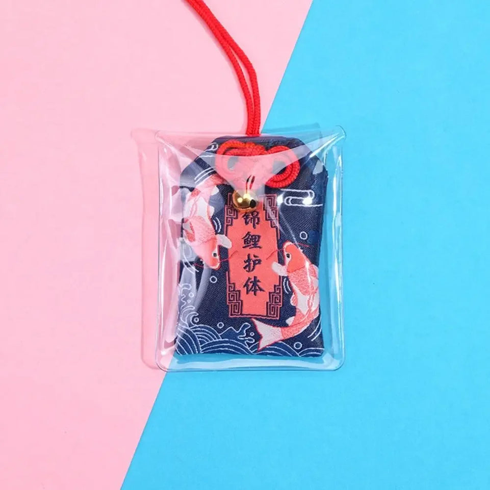 1PC Japanese Prayer Omamori Pray Fortune Beauty Health Safety Lucky Charms Wealth Bag Guard Pendant Keychain Couple Gift