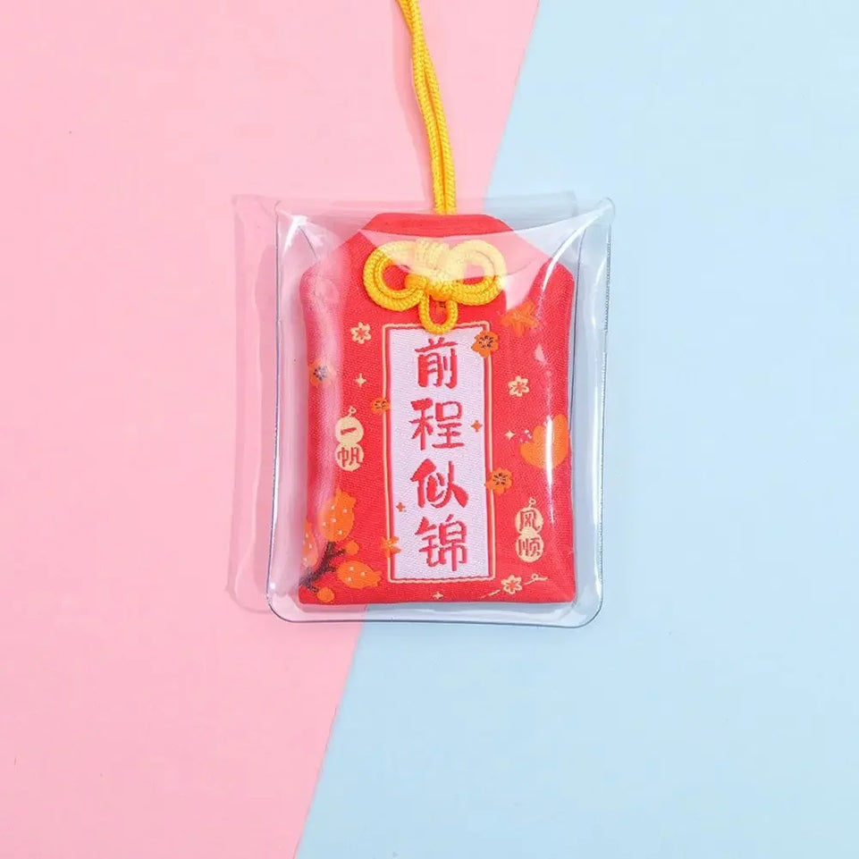 1PC Japanese Prayer Omamori Pray Fortune Beauty Health Safety Lucky Charms Wealth Bag Guard Pendant Keychain Couple Gift