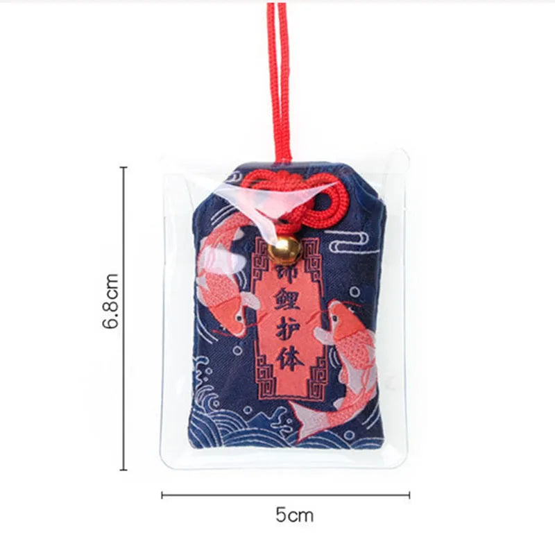 Japanese Amulet Talisman Pray Fortune Beauty Health Safety Lucky Charms Wealth Bag Guard Talisman Pendant Keychain Couple Gift