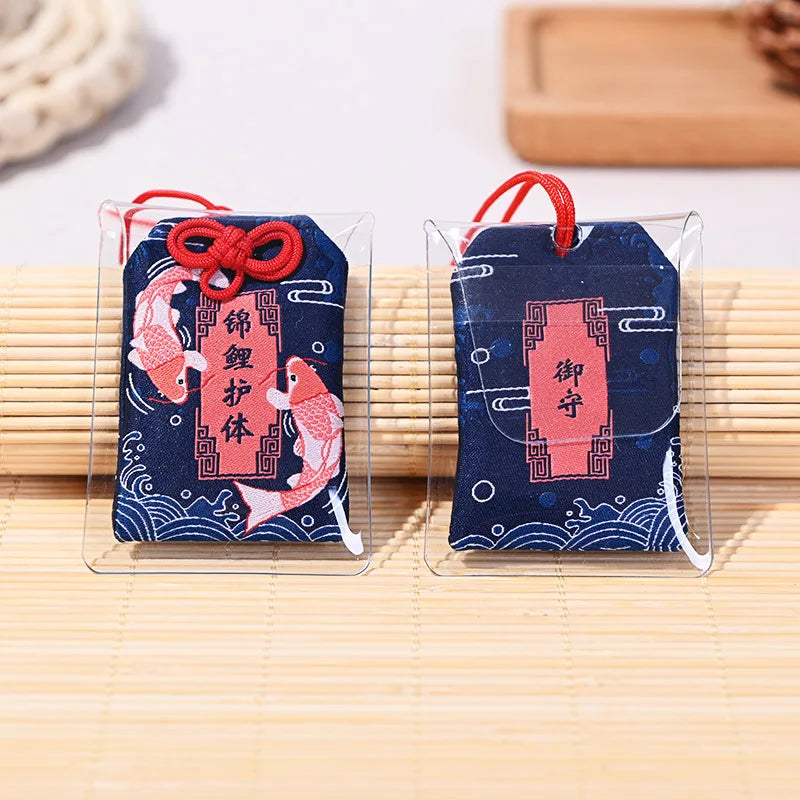 Japanese Amulet Talisman Pray Fortune Beauty Health Safety Lucky Charms Wealth Bag Guard Talisman Pendant Keychain Couple Gift