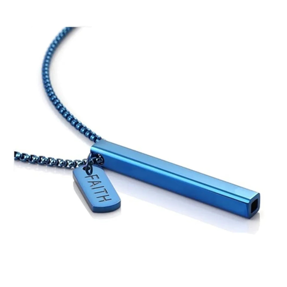 New Stainless Steel Mindfulness Meditation Pendant Adjusts Breathing Relieves Stress Relieves Anxiety Quit Smoking Yoga Necklace