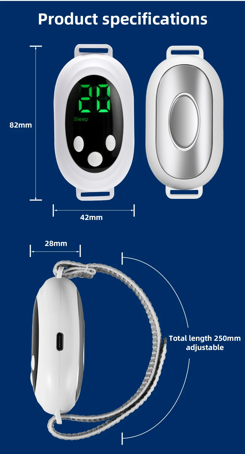 Two modes, 20 levels of intensity, intelligent sleep device, anxiety relief, neurological sleep, insomnia, and soothing device,