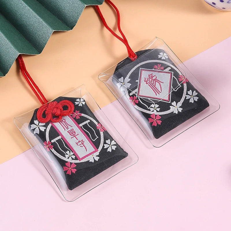 Japanese Prayer Omamori Pray Fortune Beauty Health Safety Lucky Charms Wealth Bag Guard Talisman Pendant Keychain Couple Gift