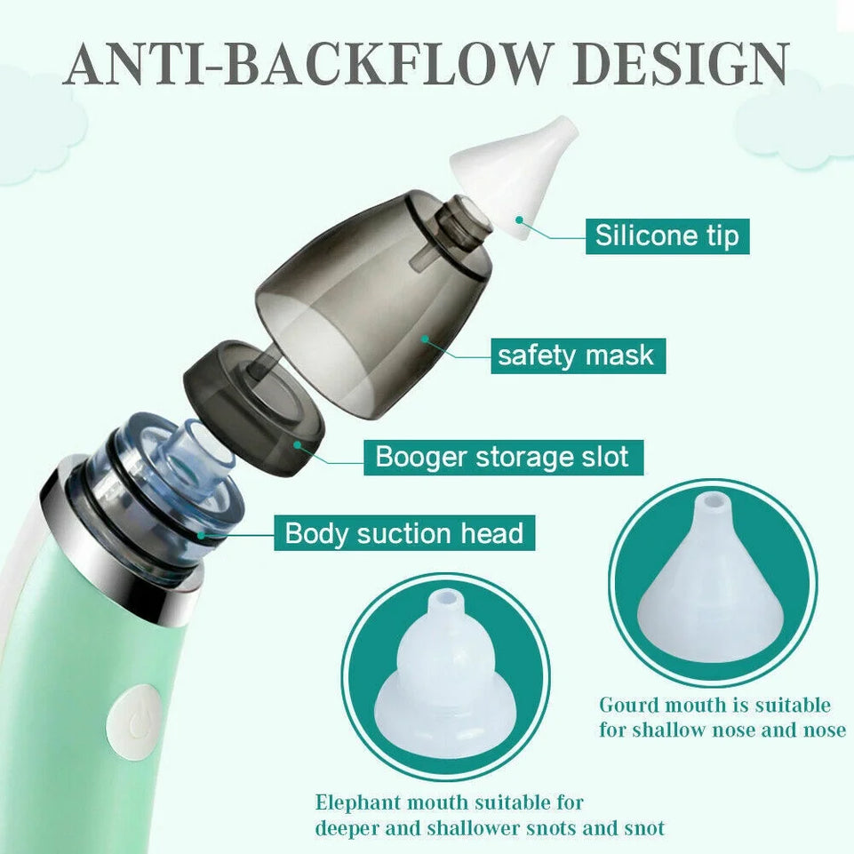 MAMIJOY New Electric Baby Nasal Aspirator Electric Nose Cleaner Sniffling Equipment Safe Hygienic Nose Snot Cleaner For Newborns
