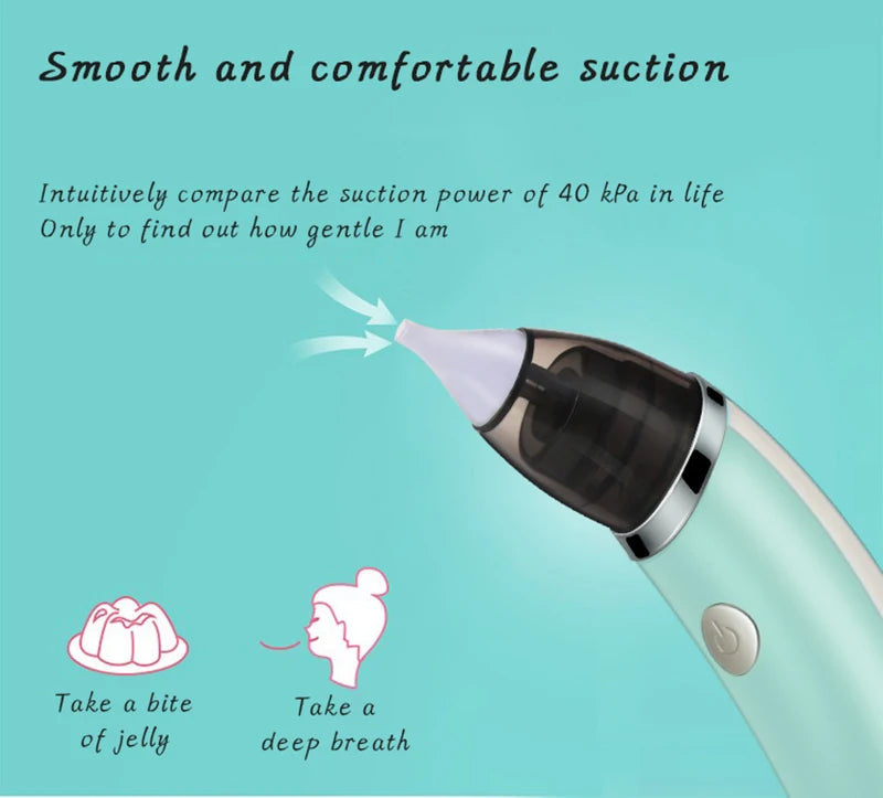 MAMIJOY New Electric Baby Nasal Aspirator Electric Nose Cleaner Sniffling Equipment Safe Hygienic Nose Snot Cleaner For Newborns