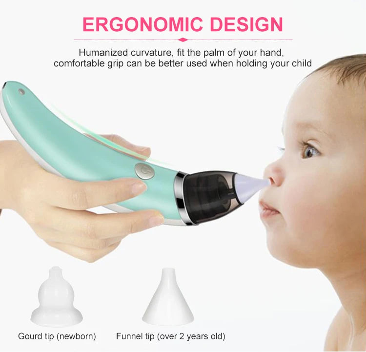 MAMIJOY New Electric Baby Nasal Aspirator Electric Nose Cleaner Sniffling Equipment Safe Hygienic Nose Snot Cleaner For Newborns