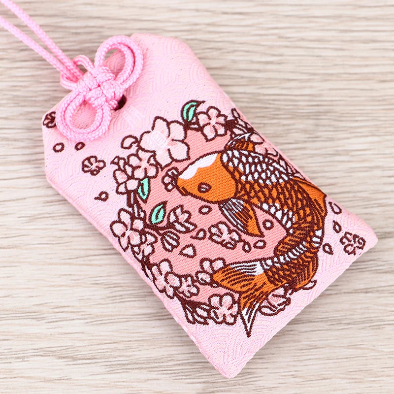Japanese Prayer Omamori Pray Fortune Beauty Health Safety Lucky Charms Wealth Bag Guard Talisman Pendant Keychain Couple Gift