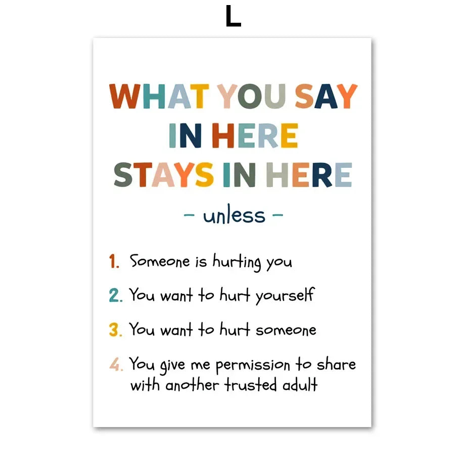 Mental Health Psychotherapy Wall Art Canvas Painting Nordic Posters Prints for Kids Room Counselor Office Decor