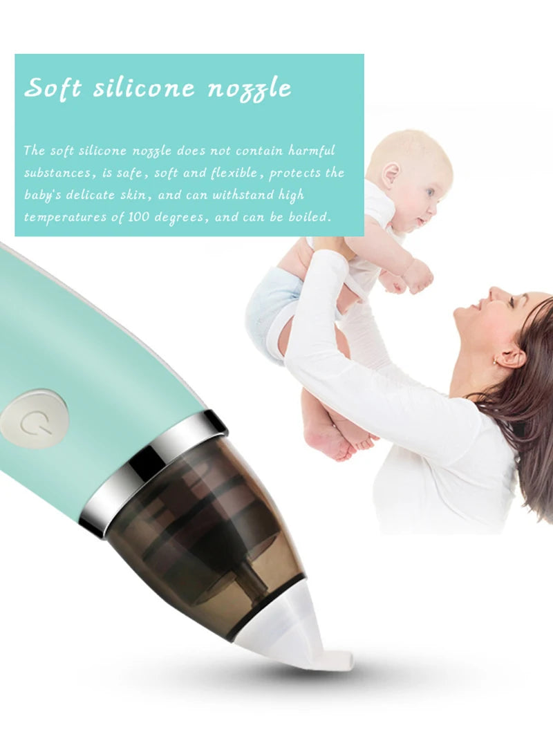 MAMIJOY New Electric Baby Nasal Aspirator Electric Nose Cleaner Sniffling Equipment Safe Hygienic Nose Snot Cleaner For Newborns