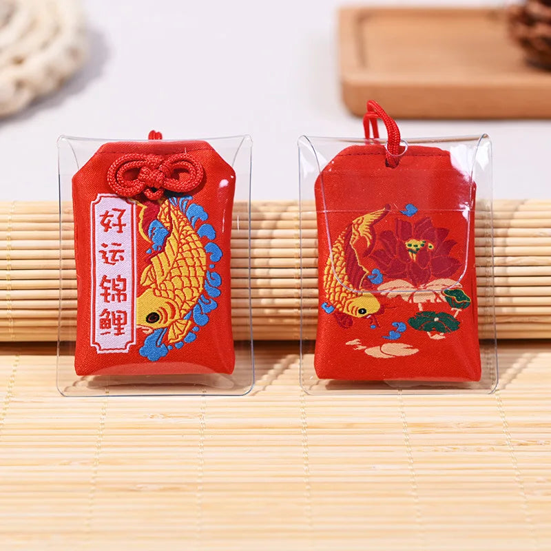 Japanese Amulet Talisman Pray Fortune Beauty Health Safety Lucky Charms Wealth Bag Guard Talisman Pendant Keychain Couple Gift