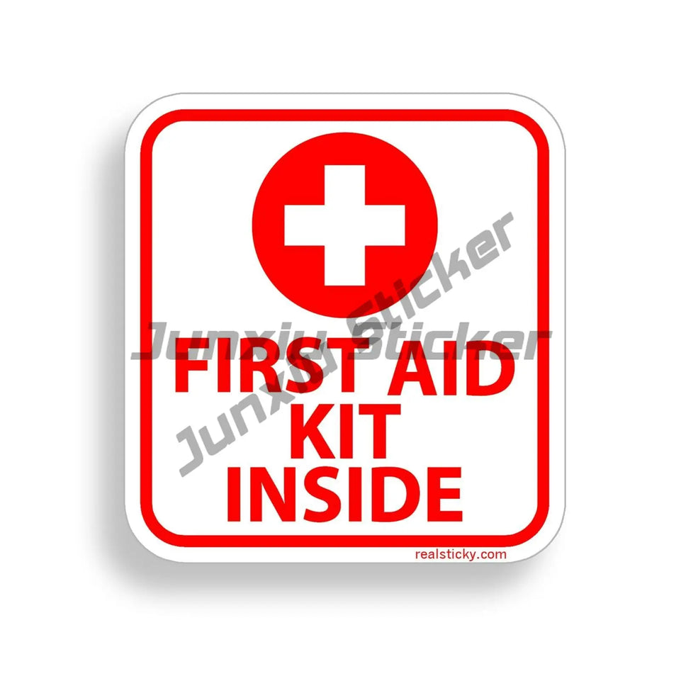 Emergency First Aid Kit Sticker Decal Notebook Car Laptop Reflective First Aid Box Styling Window Waterproof  Accessories
